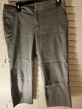 Daisy Fuentes womens Gray Straight-Leg Chinos
